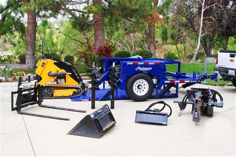 tow a small skid steer with minivan|trailers for tiny skid steer.